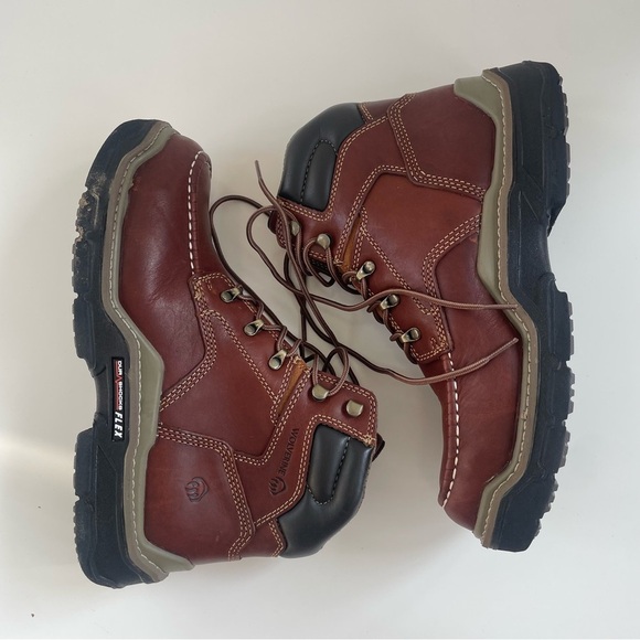 Wolverine Men's Brown Raider Durashocks Safety Toe Construction Boot Size 9M - Picture 4 of 7